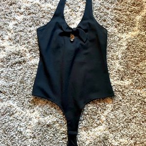 Free People Black Body Suit Size Small NWT